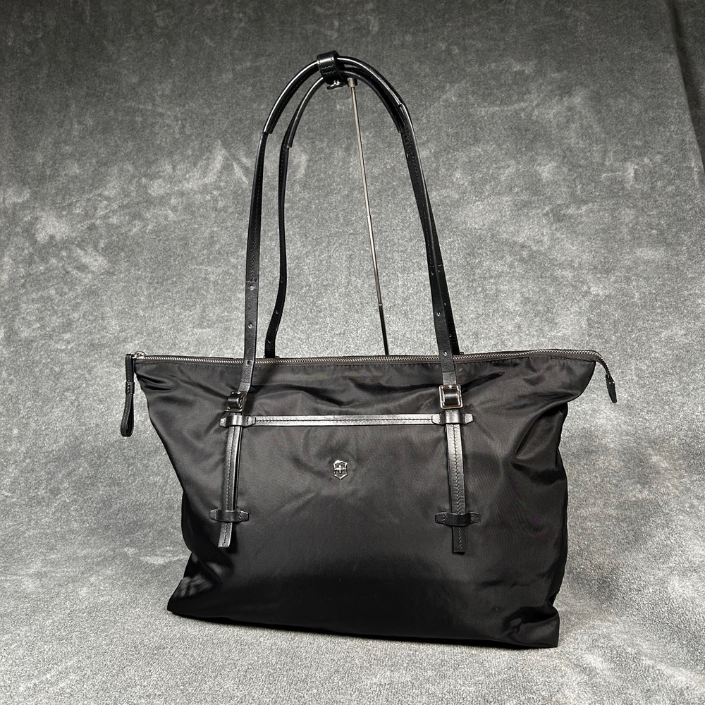Victorinox Victoria Harmony Black Nylon Leather Trim Tote Shoulder Bag Travel
